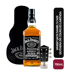 Whisky Jack Daniel's Case Guitarra de Couro Ed Limitada 700ml