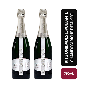Kit 2 unidades Espumante Chandon Riche Demi-Sec 750ml