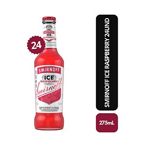 Smirnoff Ice Raspberry Sabor Framboesa Long Neck 275ml - Caixa com 24 Unidades