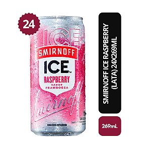 Smirnoff Ice Raspberry - Lata 269ml - Caixa com 24 Unidades