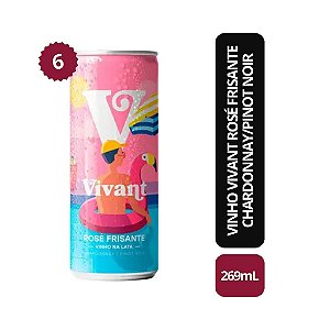 Vinho Vivant Rosé Frisante Chardonnay/Pinot Noir - 269mL (6und)