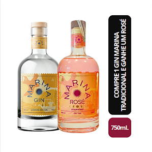 Dupla Gin Marina: Compre 1 Gin Marina Tradicional e Ganhe 1 Gin Marina Rosé
