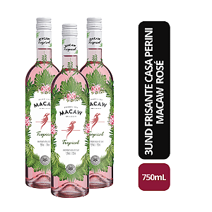 Trio Espumante Frisante Macaw Rose 750ML