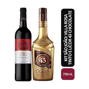 Kit São João - Villa Rosa Tinto e Licor 43 Chocolate