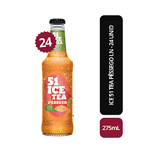 Ice 51 Tea Pêssego Long Neck 275ml - Caixa com 24 Unidades
