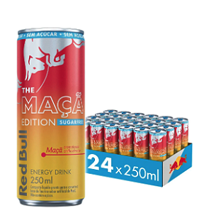 Red Bull Sabor Maçã Edição Especial - 250 ml (24 latas)