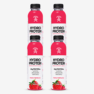 Moving Hydro Protein Creatina Morango - Caixa com 4 Garrafas de 500ml