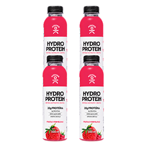 Moving Hydro Protein Creatina Morango - Caixa com 4 Garrafas de 500ml
