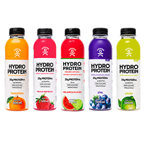 Kit Hydro Protein Creatina Sabores Variados - 5 garradas de 500ml