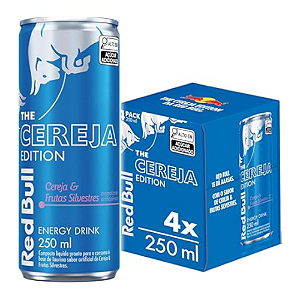 Red Bull Sabor Cereja com Frutas Silvestres - 250ml (Pack 4 unid)
