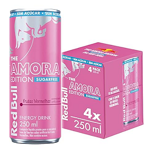Red Bull Amora Sugar Free Spring Edition - 250ml (Pack 4 unid)