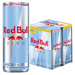 Red Bull Zero Energy Drink Sem Açúcar 250 ml (Pack 4 unid)