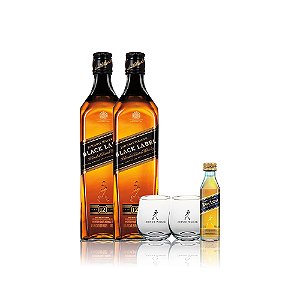 2 Black Label 750ml GANHE 2 Copos JW + miniatura Blue 50ml