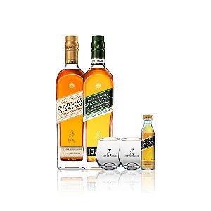 Gold Label + Green Label GANHE 2 Copos JW + miniatura Blue 50ml
