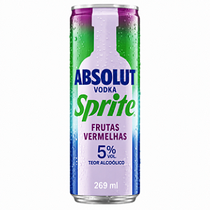 Vodka Absolut Sprite Frutas Vermelhas Lt 6X269ML