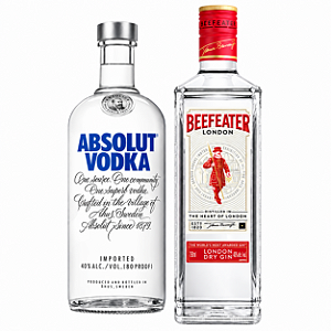 Vodka Absolut Original + Gin Beefeater London Dry Inglês - 750ml