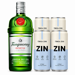 Kit Gin Tanqueray + 4 Tônicas Zin Zero