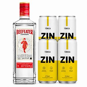 Kit Gin Beefeater + 4 Tônicas Zin