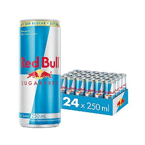 Energético Sem Açúcar Red Bull Energy Drink Sugarfree - 250 ml (24 latas)
