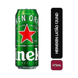 Cerveja Heineken Latão 473ml - 12 Unidade