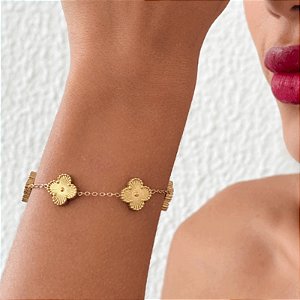 Pulseira Inspiração Virgínia com Banho em Ouro 18K