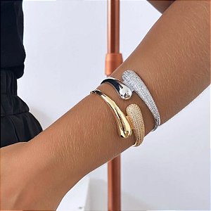 Bracelete Gota Cravejada com Micro Zircônias