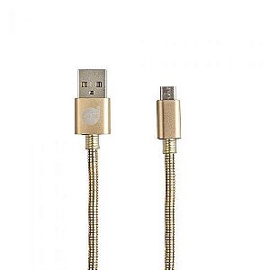 CABO MICRO USB 2.0 GOLD - METAL ENTRELAÇADO