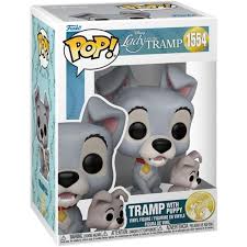 FUNKO POP! DISNEY A DAMA E VAGABUNDO 70 ANOS - VAGABUNDO COM FILHOTE 1554