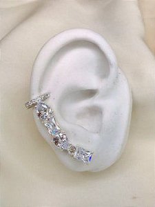 Brinco Ear Cuff  Ródio Branco