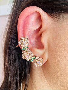 Brinco Ear Cuff Rosas Ana