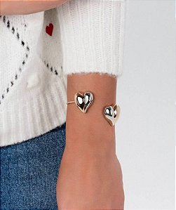 Bracelete Coração Dois Banhos