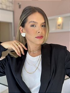 Brinco Flor Perola