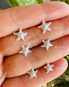 Brinco Estrela  Do Mar Prata 925 P