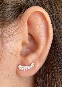 Ear Cuff Asa De Anjo Prata 925