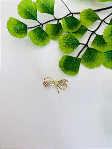 Broche Lacinho Dourado