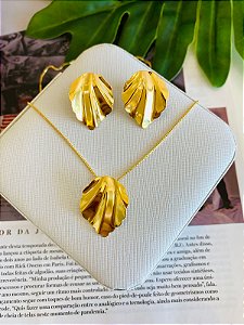 Conjunto Concha Dourado