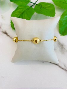 Pulseira Esferas Dourada G