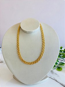 Choker Traçada Dourado