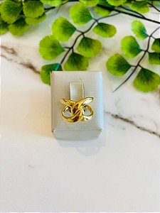 Anel Traçado Dourado