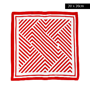 Lenço Red Stripes 70x70cm