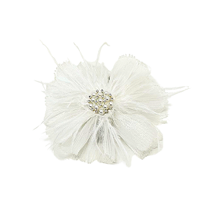 Presilha Flor Plumas
