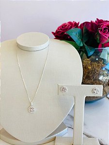 Conjunto Trevo Prata 925