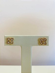 Brinco Flor Cristal