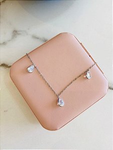 Colar Três Gotas Prata