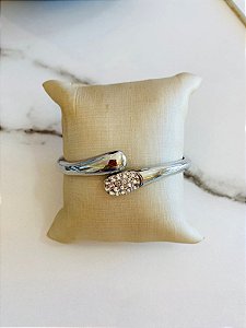 Bracelete Gota Cravejado Prata