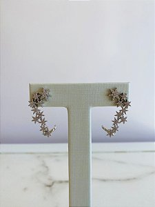 Ear Cuff Estrela Ródio Branco