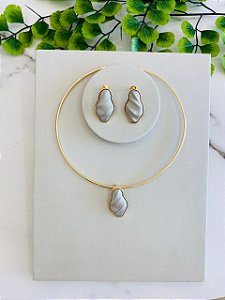Conjunto Aro Dois Banhos Fosco