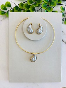 Conjunto Aro Gota Dois Banhos Fosco
