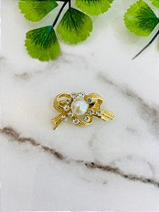Broche Laço Perola