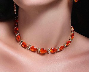Choker Gotas Laranja